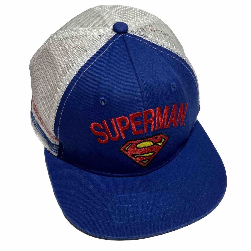 Superman Six Flags Youth Hat Snapback Embroidered Adjustable Ball Cap Baseball
